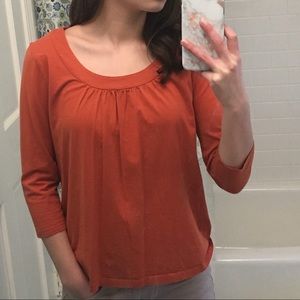 🧡 JONES NEW YORK Orange 3/4 Sleeve T-shirt